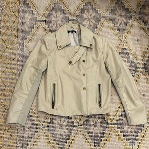 NANETTE LEPORE LEATHER TREKKER JACKET SZ 12